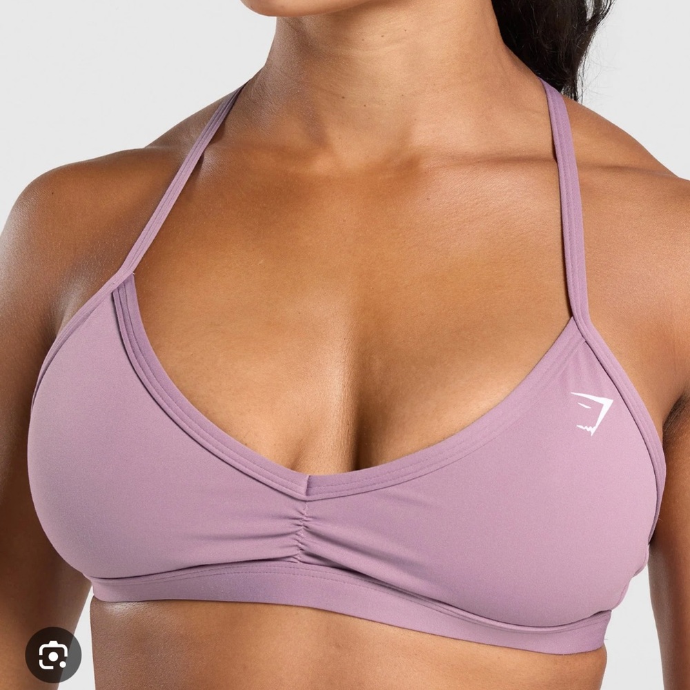 Gymshark soft purple set minimal bra and fleece jogger
